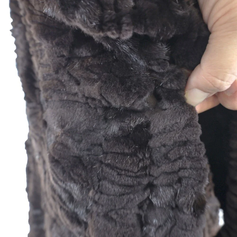 Semi Sheared Mink Jacket- Size M - Picture 9 of 10